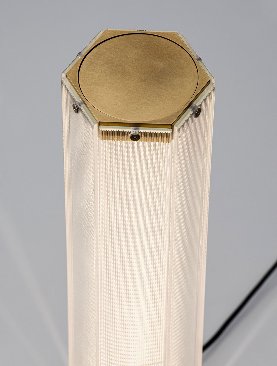 Lampa stołowa minimalistyczna Luces Exclusivas TORREV, mosiądz antyczny, LED 11 W 3000 K, wys. 55,5 cm – LE46201 - obrazek 4