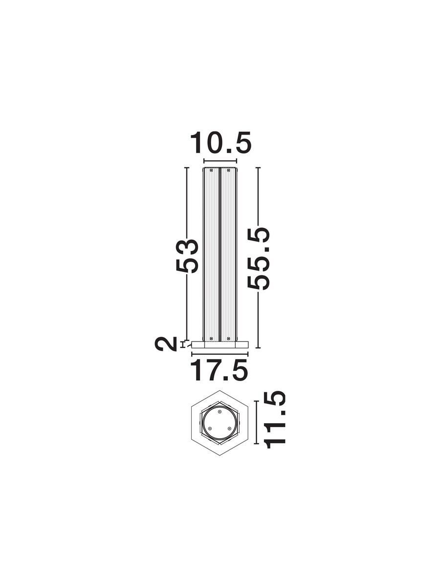 Lampa stołowa minimalistyczna Luces Exclusivas TORREV, mosiądz antyczny, LED 11 W 3000 K, wys. 55,5 cm – LE46201 - obrazek 6