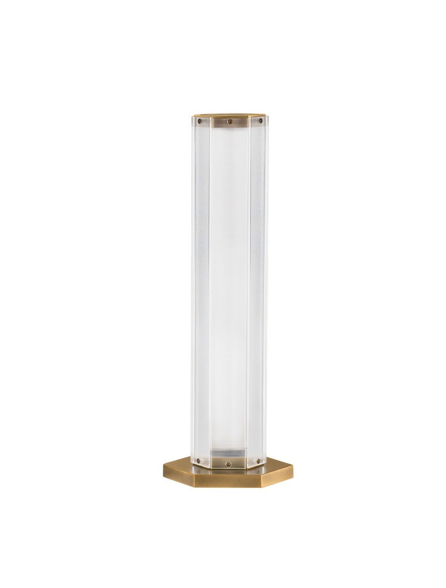 Lampa stołowa minimalistyczna Luces Exclusivas TORREV, mosiądz antyczny, LED 11 W 3000 K, wys. 55,5 cm – LE46201