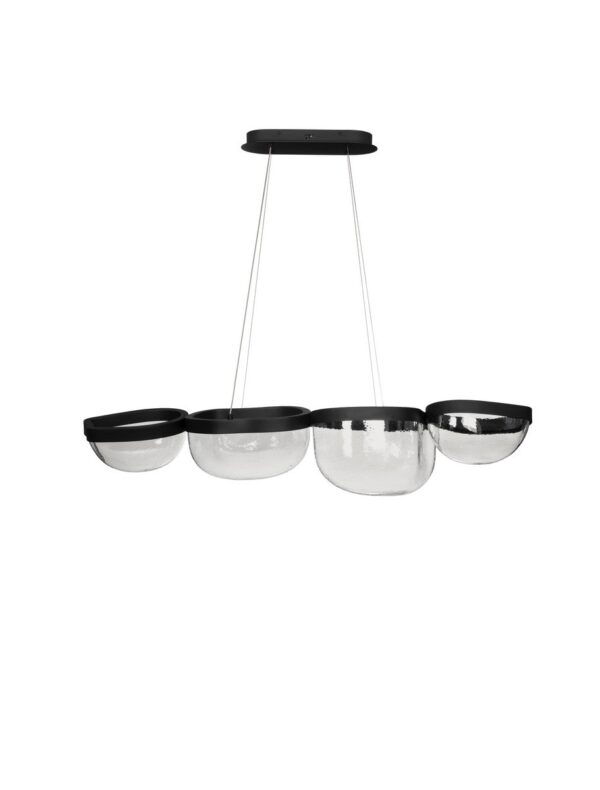 Lampa wisząca nowoczesna Luces Exclusivas TUNTE, czarna, LED 43 W 3500 K, szer. 30 cm – LE46205