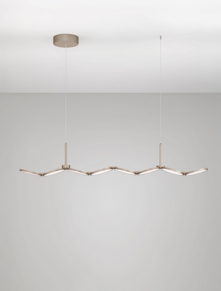 Lampa wisząca nowoczesna Luces Exclusivas VALVER, złota, LED 47 W, dł. 130 cm – LE46211 - obrazek 3