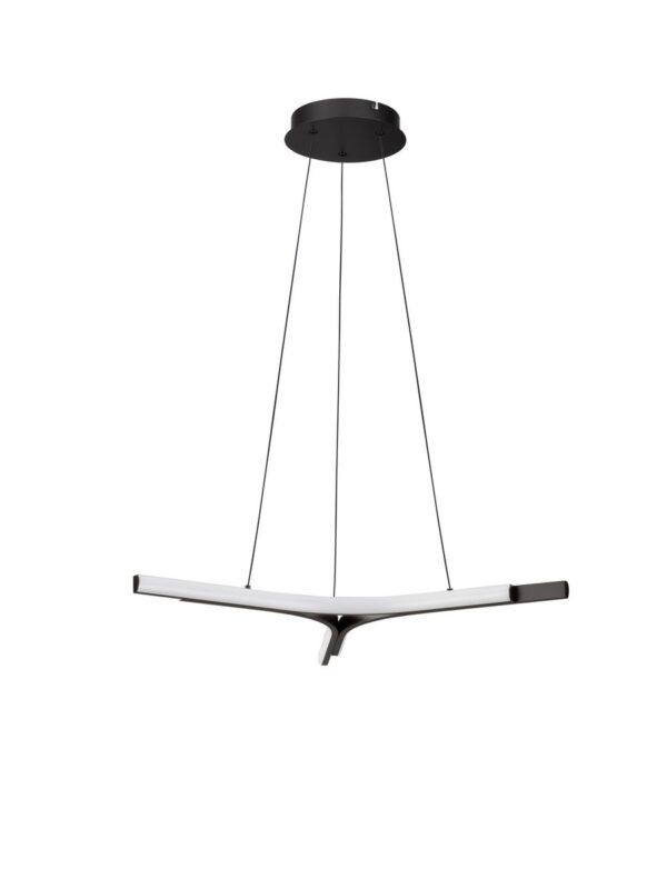 Lampa wisząca nowoczesna Luces Exclusivas UJUE, czarna, LED 29 W 3000 K, Ø 70 cm – LE46227