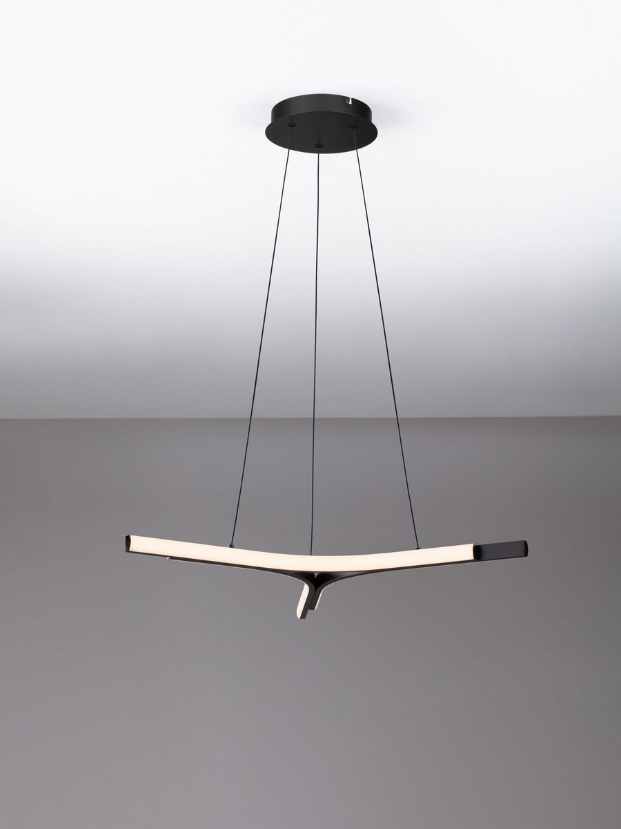 Lampa wisząca nowoczesna Luces Exclusivas UJUE, czarna, LED 29 W 3000 K, Ø 70 cm – LE46227 - obrazek 3