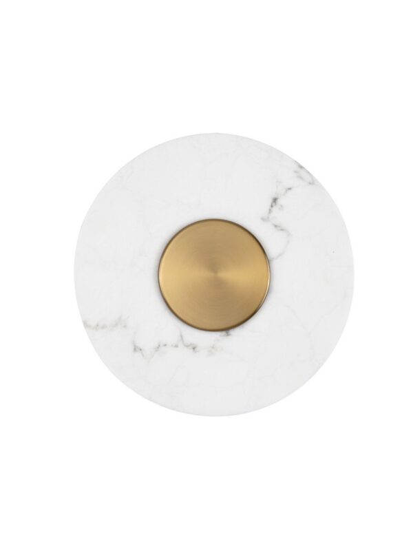 Kinkiet nowoczesny Luces Exclusivas VILLAN, biało-złoty, LED 8 W 3000 K, Ø 30 cm – LE46228