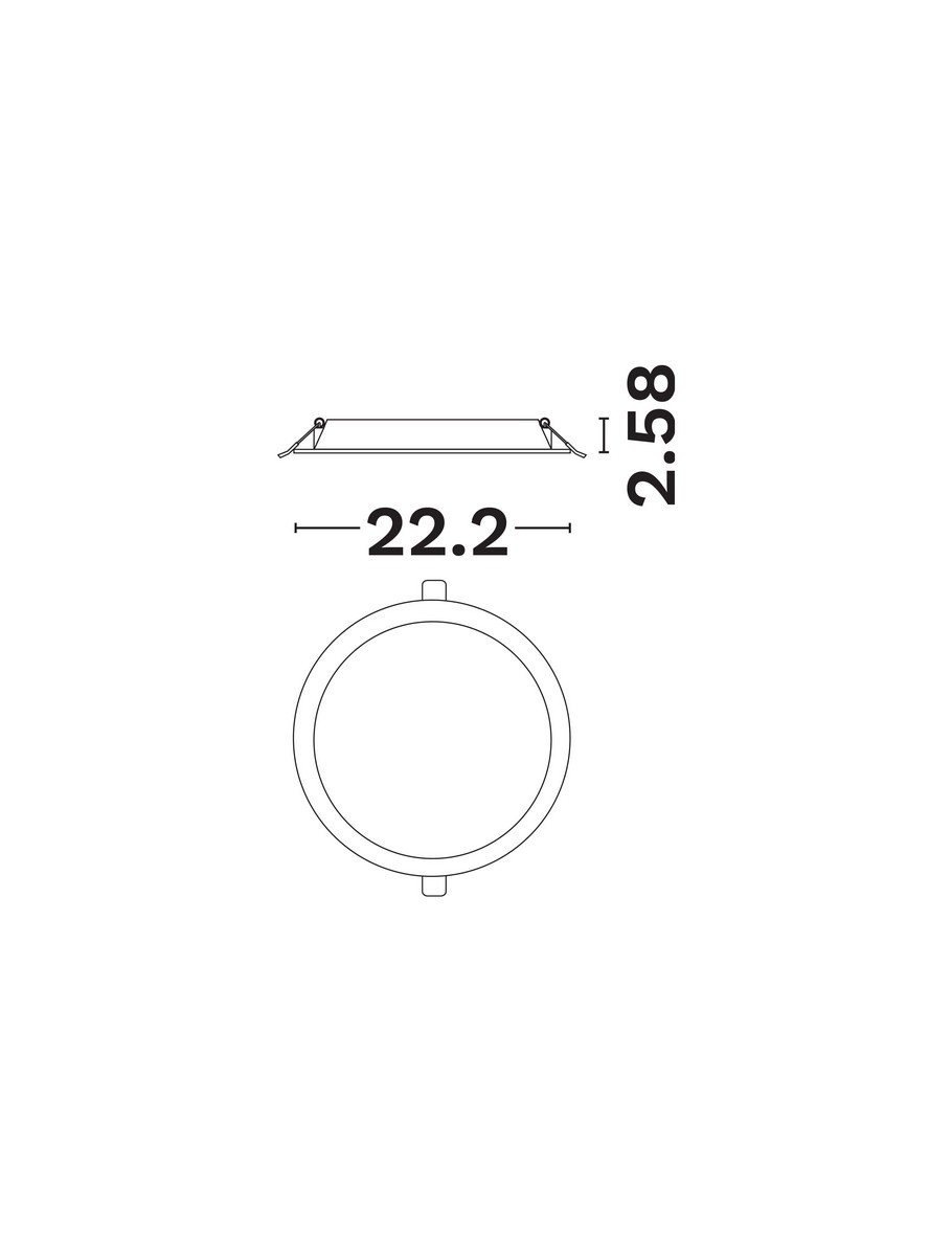Oprawa wpuszczana minimalistyczna Luces Exclusivas ASTORGA, biała, LED 24 W 4000 K, Ø 22,2 cm – LE62015 - obrazek 2