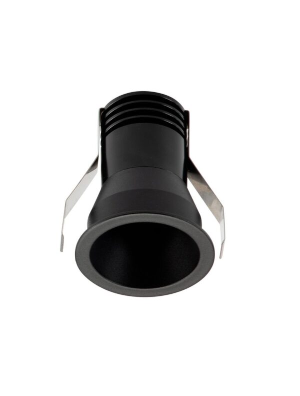 Oprawa wpuszczana zewnętrzna nowoczesna Luces Exclusivas BENIFA, czarna, LED 3 W 3000 K, Ø 4,6 cm – LE62046