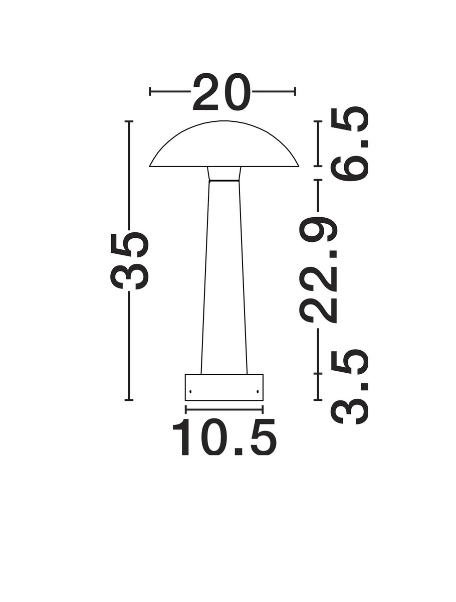 Słupek ogrodowy minimalistyczny Luces Exclusivas BERJA, biały, LED 7 W 3000 K, wys. 35 cm – LE62061 - obrazek 4