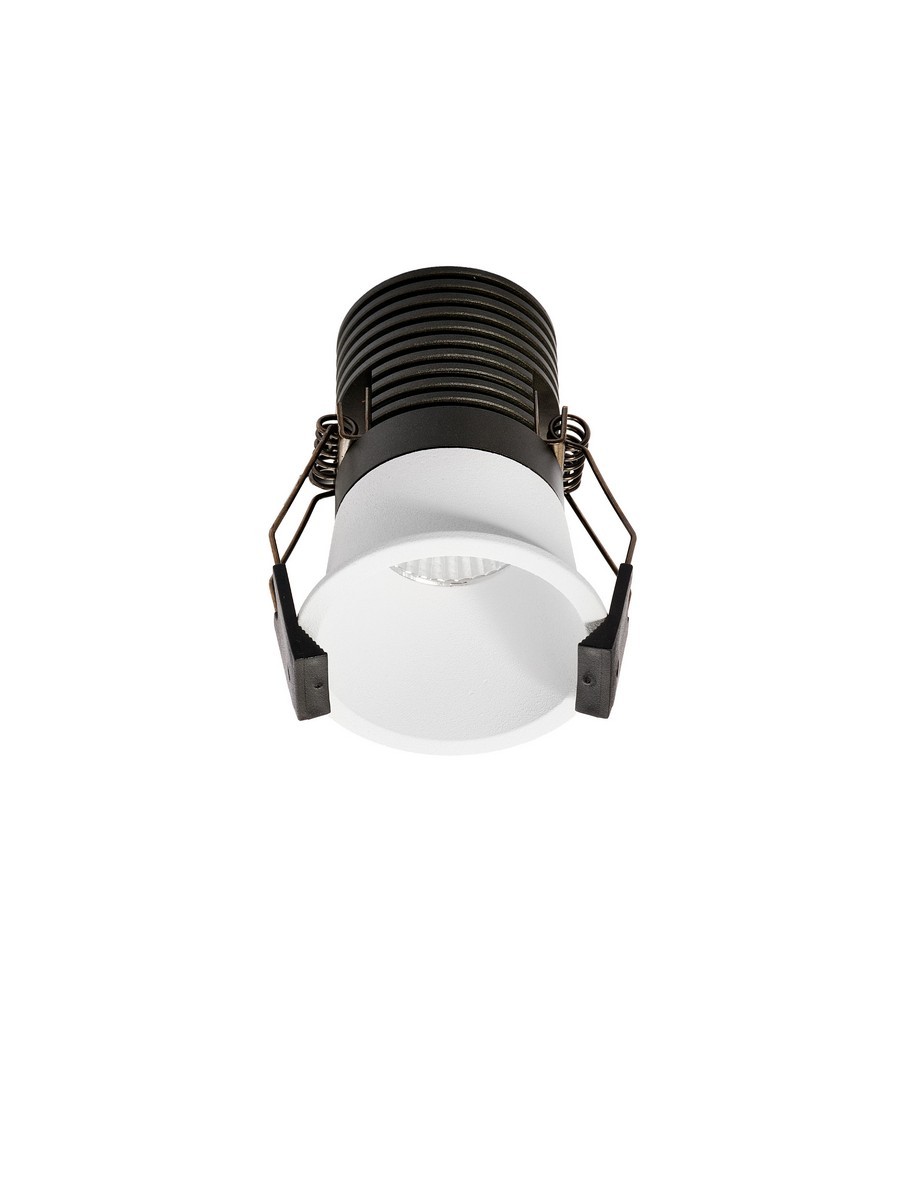 Oprawa wpuszczana minimalistyczna Luces Exclusivas CAMARI, biała, LED 12 W 2700 K, Ø 6 cm – LE62138