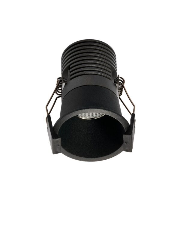 Oprawa wpuszczana industrialna Luces Exclusivas CAMARI, czarna, LED 12 W 2700 K, Ø 6 cm – LE62139