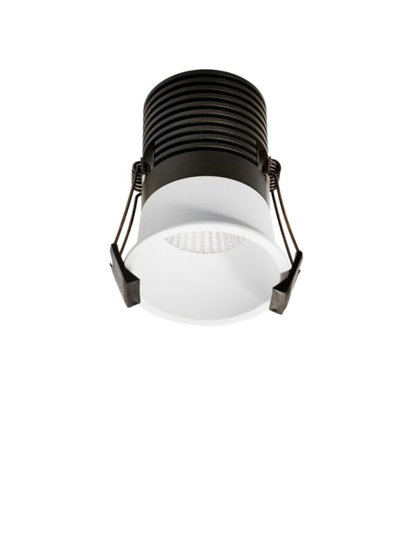 Oprawa wpuszczana minimalistyczna Luces Exclusivas CAMARI, biała, LED 20 W 3000 K, Ø 7,4 cm – LE62144