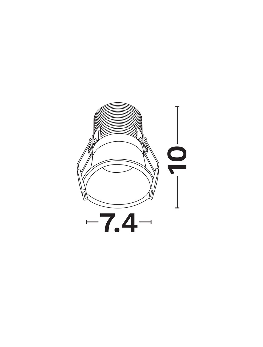 Oprawa wpuszczana nowoczesna Luces Exclusivas CAMARI, biała, LED 20 W 4000 K, Ø 7,4 cm – LE62148 - obrazek 2