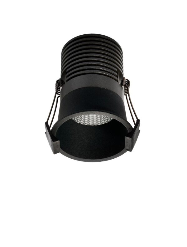 Oprawa wpuszczana industrialna Luces Exclusivas CAMARI, czarna, LED 20 W 4000 K, Ø 7,4 cm – LE62151