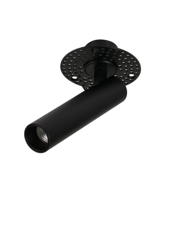 Oprawa wpuszczana industrialna Luces Exclusivas CAMBIL, czarna, LED 7 W 3000 K, Ø 2,7 cm – LE62190