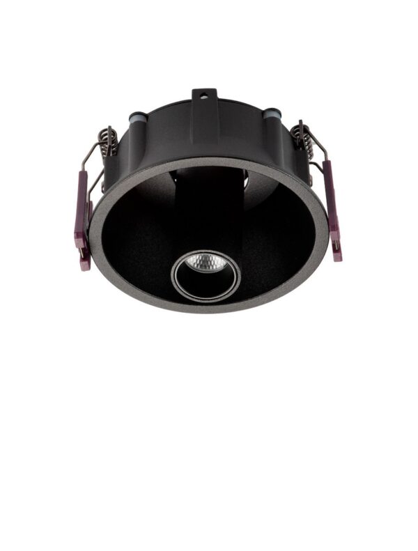 Oprawa wpuszczana minimalistyczna Luces Exclusivas CANGAS, czarna, LED 5 W 2700 K, Ø 9,2 cm – LE62199