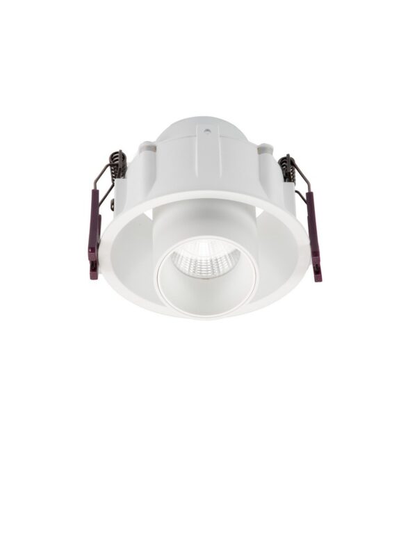 Oprawa wpuszczana minimalistyczna Luces Exclusivas CARBAL, biała, LED 10 W 2700 K, Ø 9,2 cm – LE62201
