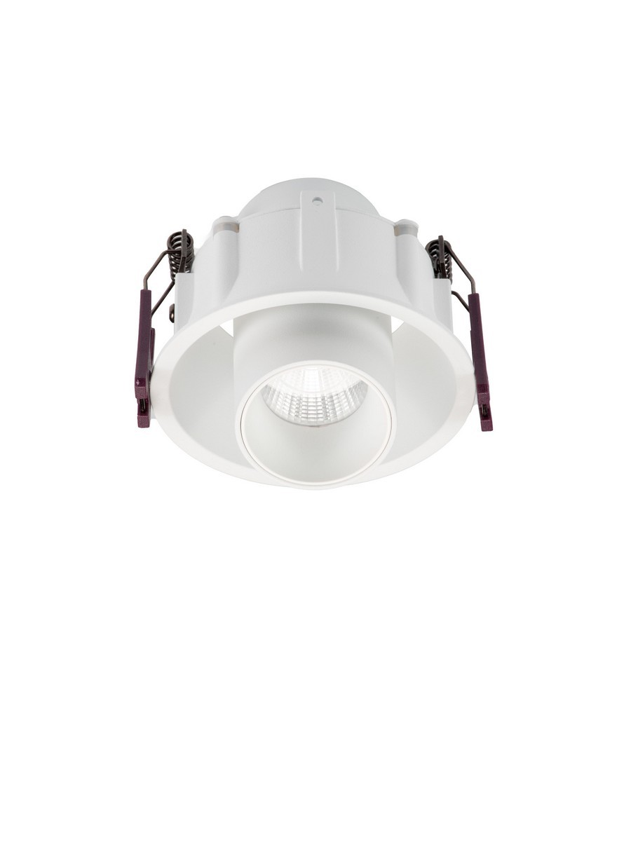 Oprawa wpuszczana minimalistyczna Luces Exclusivas CARBAL, biała, LED 10 W 2700 K, Ø 9,2 cm – LE62201