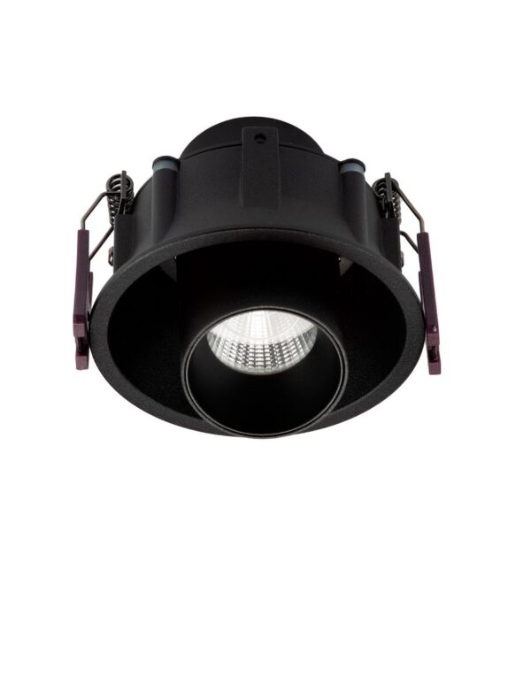 Oprawa wpuszczana industrialna Luces Exclusivas CARBAL, czarna, LED 10 W 3000 K, Ø 9,2 cm – LE62202