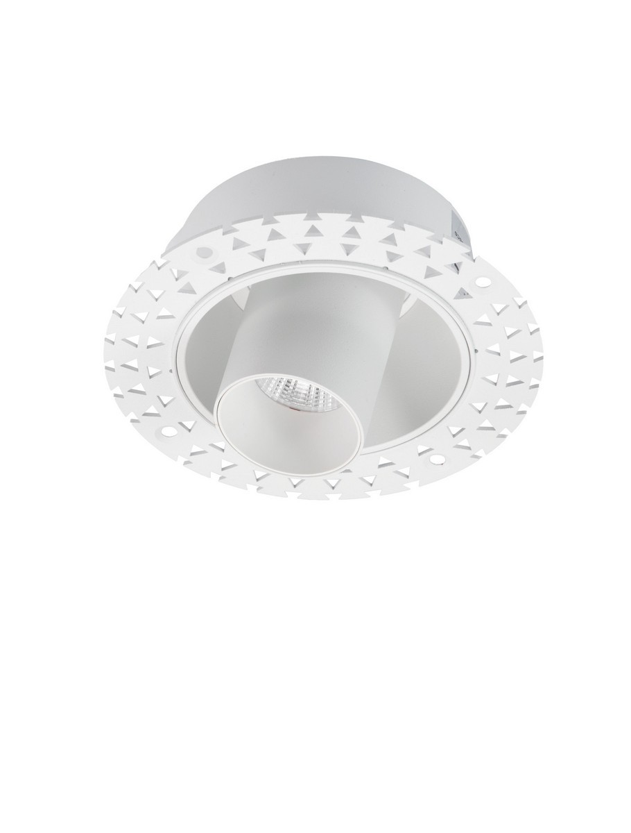 Oprawa wpuszczana nowoczesna Luces Exclusivas CARBAL, biała, LED 10 W 2700 K, Ø 13 cm – LE62205