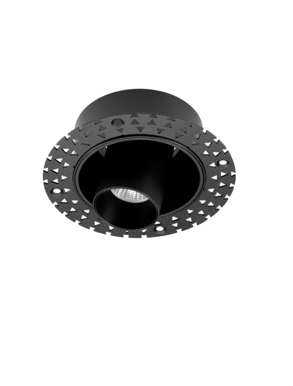 Oprawa wpuszczana minimalistyczna Luces Exclusivas CARBAL, czarna, LED 10 W 2700 K, Ø 13 cm – LE62207