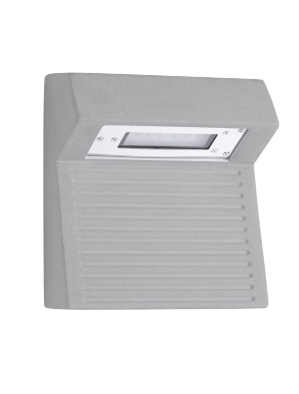 Oprawa schodowa zewnętrzna nowoczesna Luces Exclusivas CARBALLO, szara, LED 8 W 3000 K, szer. 9 cm – LE62208