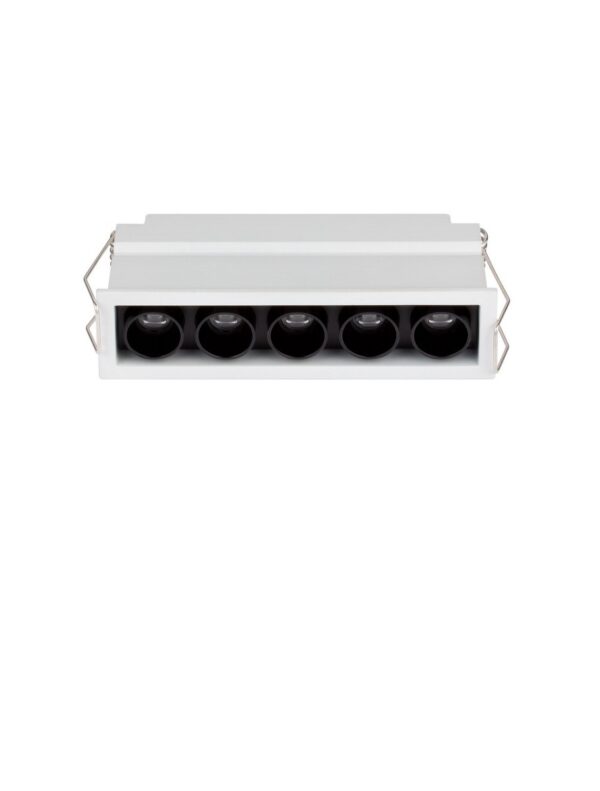 Oprawa wpuszczana minimalistyczna Luces Exclusivas CARBAY, czarno-biała, LED 8 W 3000 K, szer. 2,8 cm – LE62211