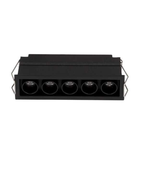Oprawa wpuszczana minimalistyczna Luces Exclusivas CARBAY, czarna, LED 8 W 3000 K, szer. 2,8 cm – LE62212