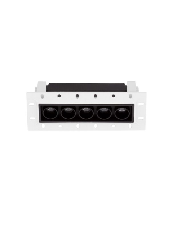 Oprawa wpuszczana minimalistyczna Luces Exclusivas CARBAY, czarna, LED 8 W 3000 K, szer. 4,8 cm – LE62216