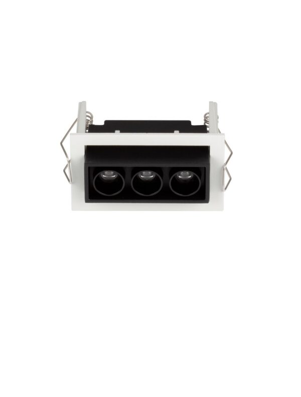 Oprawa wpuszczana minimalistyczna Luces Exclusivas CARBAY, czarno-biała, LED 5 W 3000 K, szer. 4,5 cm – LE62218