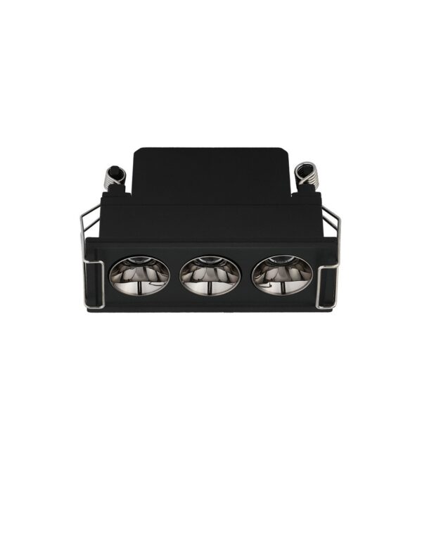 Oprawa wpuszczana industrialna Luces Exclusivas CARCAIX, czarna, LED 6 W 3000 K, szer. 3 cm – LE62222