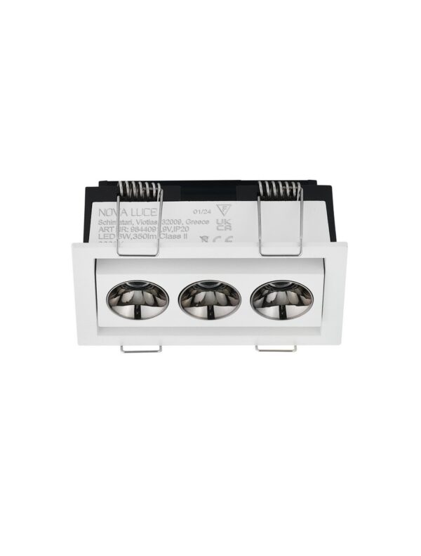 Oprawa wpuszczana minimalistyczna Luces Exclusivas CARCAIX, biała, LED 6 W 3000 K, szer. 4,4 cm – LE62230