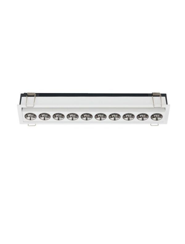 Oprawa wpuszczana minimalistyczna Luces Exclusivas CARCAIX, biała, LED 15 W 3000 K, szer. 4,4 cm – LE62232