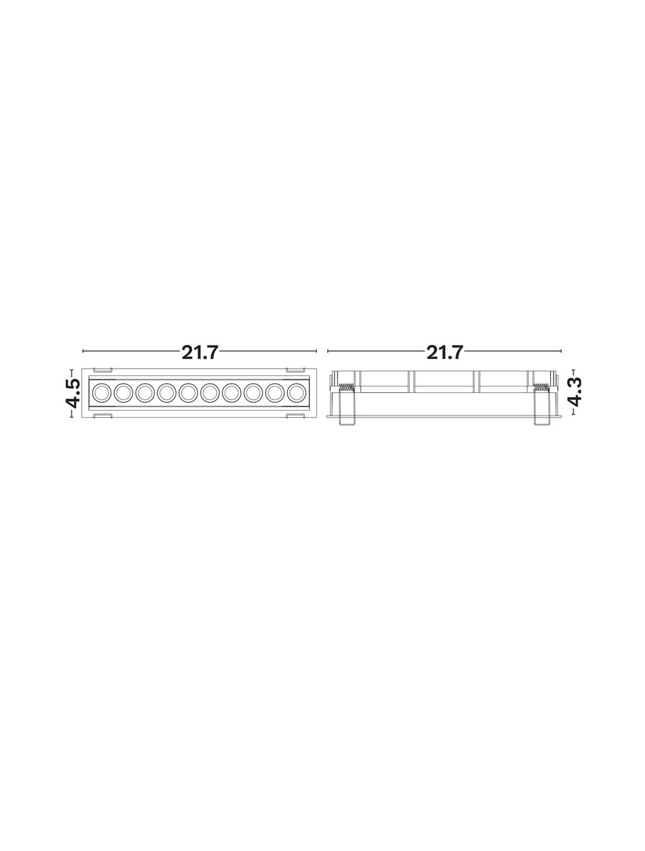 Oprawa wpuszczana industrialna Luces Exclusivas CARRIZ, biała, LED 14 W 3000 K, szer. 4,5 cm – LE62258 - obrazek 2