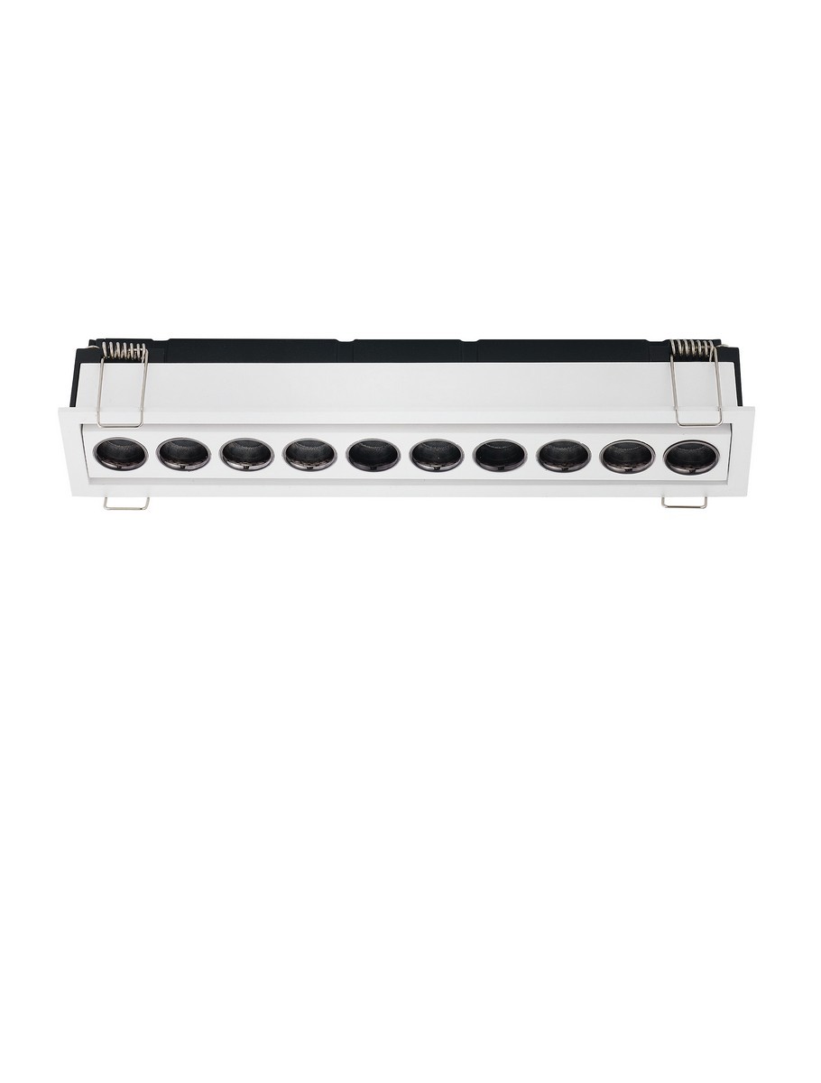 Oprawa wpuszczana industrialna Luces Exclusivas CARRIZ, biała, LED 14 W 3000 K, szer. 4,5 cm – LE62258