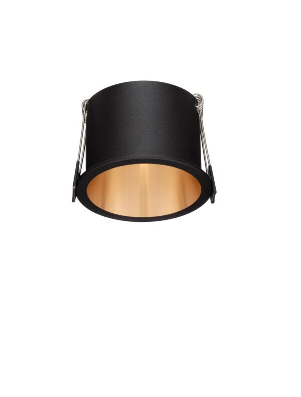 Oprawa wpuszczana minimalistyczna Luces Exclusivas CASTAL, czarno-złota, 1 × GU10, Ø 6,8 cm – LE62271