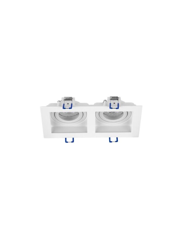 Oprawa wpuszczana minimalistyczna Luces Exclusivas CASTIL, biała, 2 × GU10, szer. 10 cm – LE62278