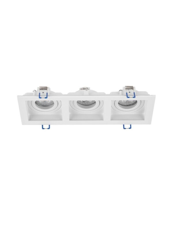 Oprawa wpuszczana nowoczesna Luces Exclusivas CASTIL, biała, 3 × GU10, szer. 10 cm – LE62280