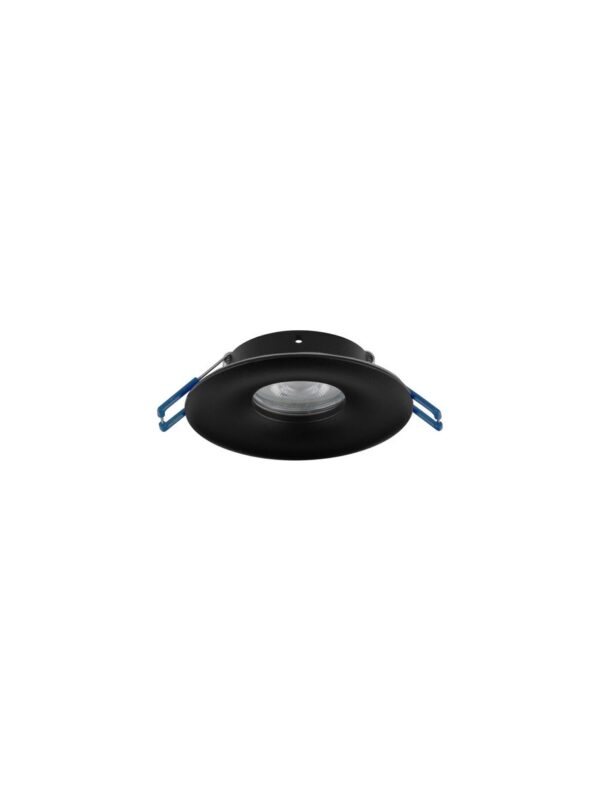 Oprawa wpuszczana minimalistyczna Luces Exclusivas CAUDETE, czarna, 1 × GU10, Ø 9,8 cm – LE62283