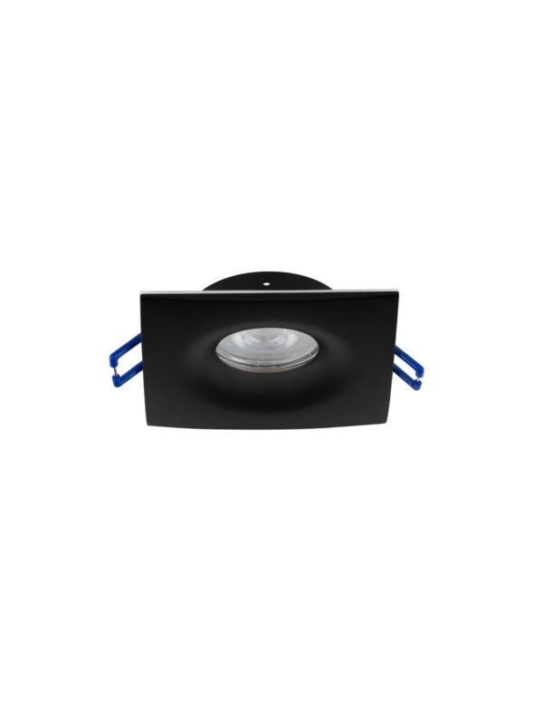 Oprawa wpuszczana minimalistyczna Luces Exclusivas CAUDETE, czarna, 1 × GU10, szer. 9,8 cm – LE62285
