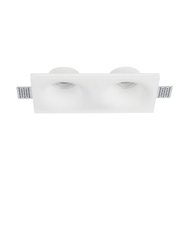 Oprawa wpuszczana nowoczesna Luces Exclusivas CEUTI, biała, 2 × GU10, szer. 12 cm – LE62292
