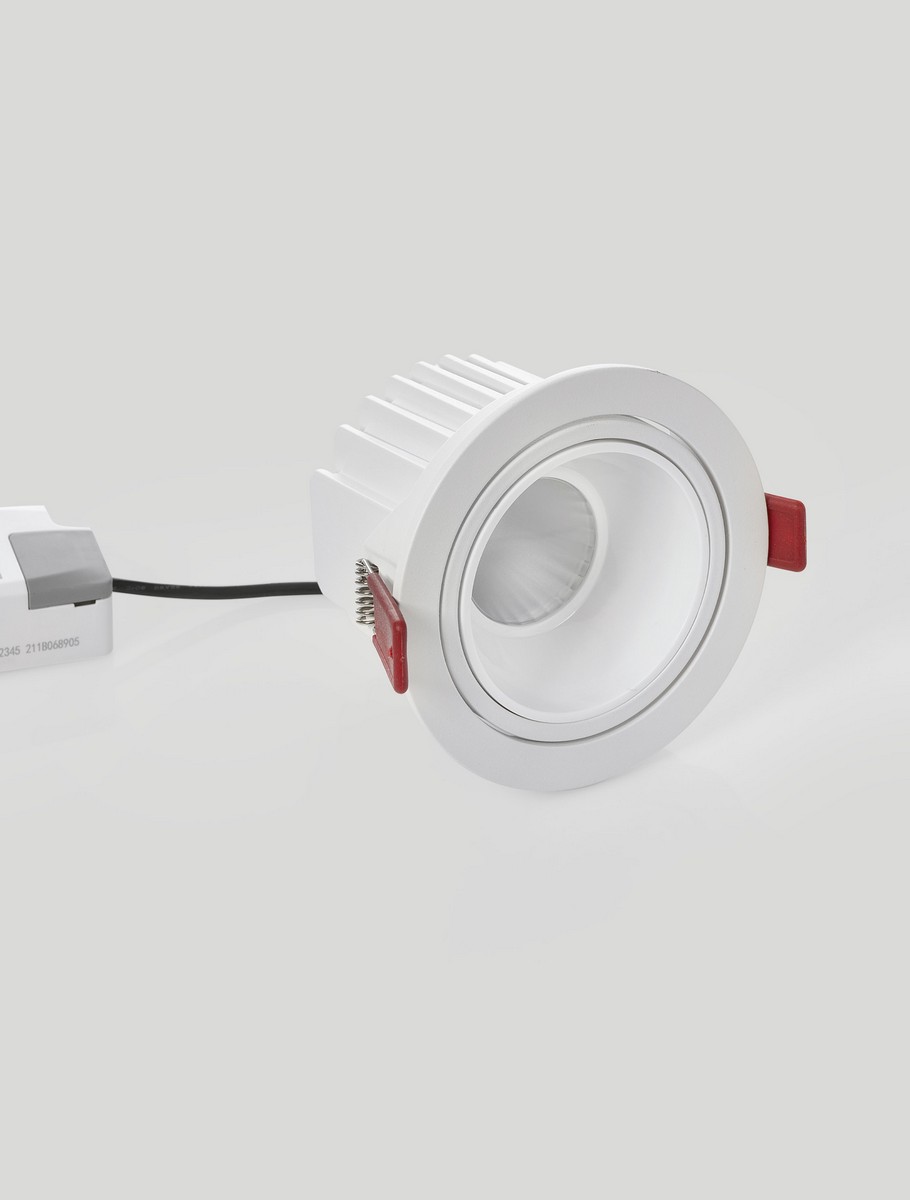 Oprawa wpuszczana minimalistyczna Luces Exclusivas CHINCH, biała, LED 20 W 2700 K, Ø 10,5 cm – LE62305 - obrazek 2