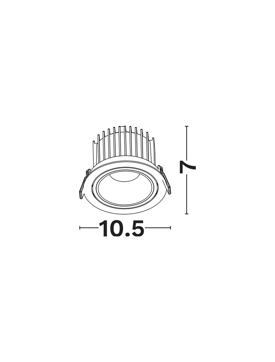 Oprawa wpuszczana minimalistyczna Luces Exclusivas CHINCH, biała, LED 20 W 2700 K, Ø 10,5 cm – LE62305 - obrazek 4