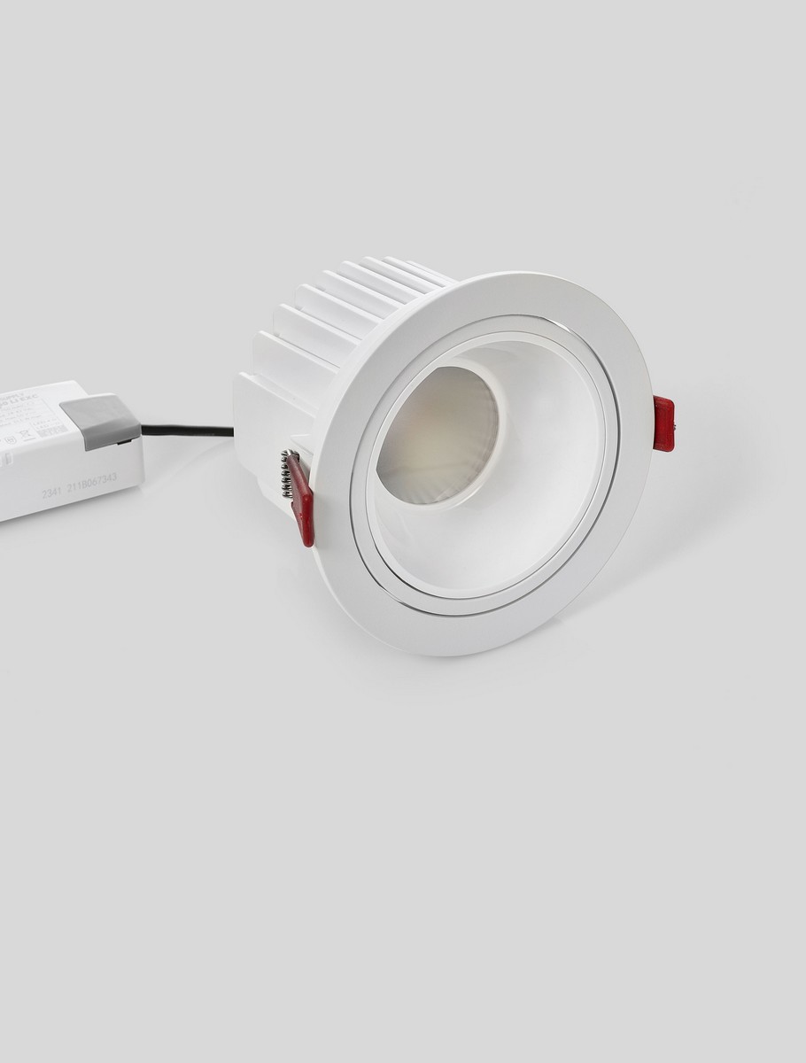 Oprawa wpuszczana minimalistyczna Luces Exclusivas CHINCH, biała, LED 30 W 2700 K, Ø 13 cm – LE62307 - obrazek 2