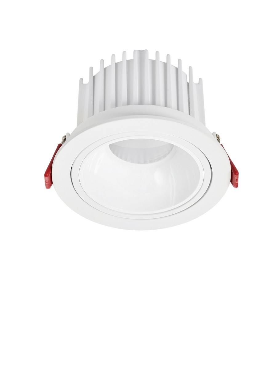 Oprawa wpuszczana minimalistyczna Luces Exclusivas CHINCH, biała, LED 30 W 2700 K, Ø 13 cm – LE62307