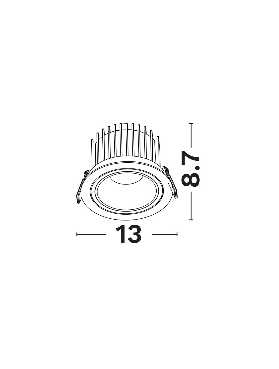 Oprawa wpuszczana minimalistyczna Luces Exclusivas CHINCH, biała, LED 30 W 3000 K, Ø 13 cm – LE62308 - obrazek 5