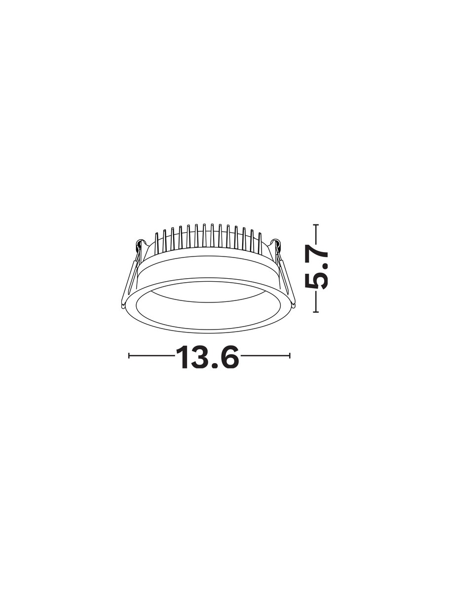 Oprawa wpuszczana skandynawska Luces Exclusivas COCENT, biała, LED 14 W 3000 K, Ø 13,6 cm – LE62348 - obrazek 2