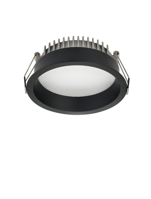 Oprawa wpuszczana nowoczesna Luces Exclusivas COCENT, czarna, LED 23 W 3000 K, Ø 17,6 cm – LE62351