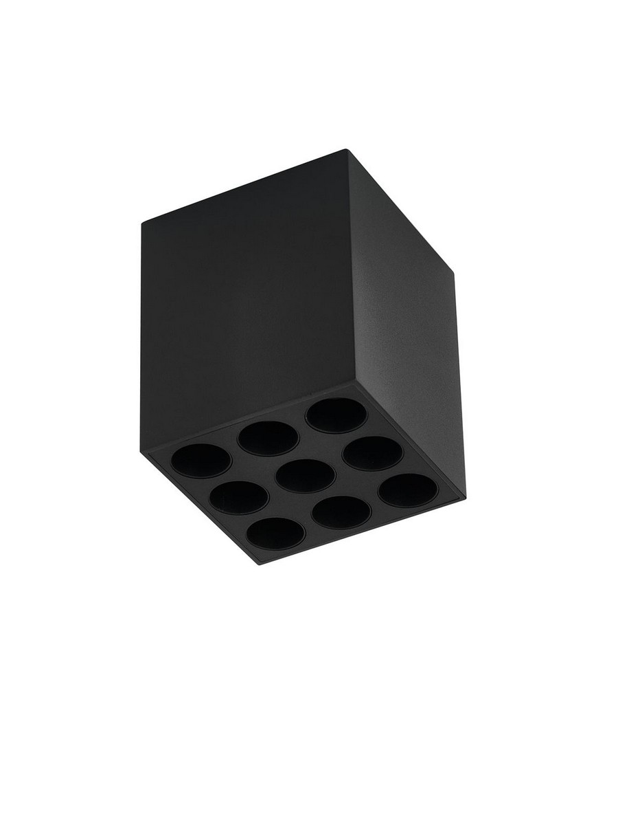 Reflektor sufitowy minimalistyczny Luces Exclusivas CONSUE, czarny, LED 10 W 3000 K, szer. 6,8 cm – LE62381