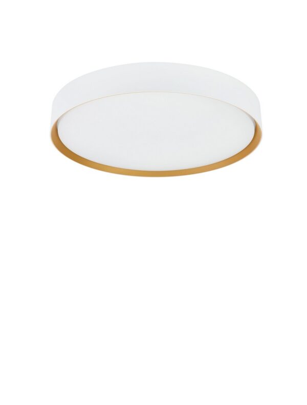 Lampa sufitowa / kinkiet skandynawska Luces Exclusivas EIBAR, biało-złota, LED 30 W, Ø 42,2 cm – LE62446