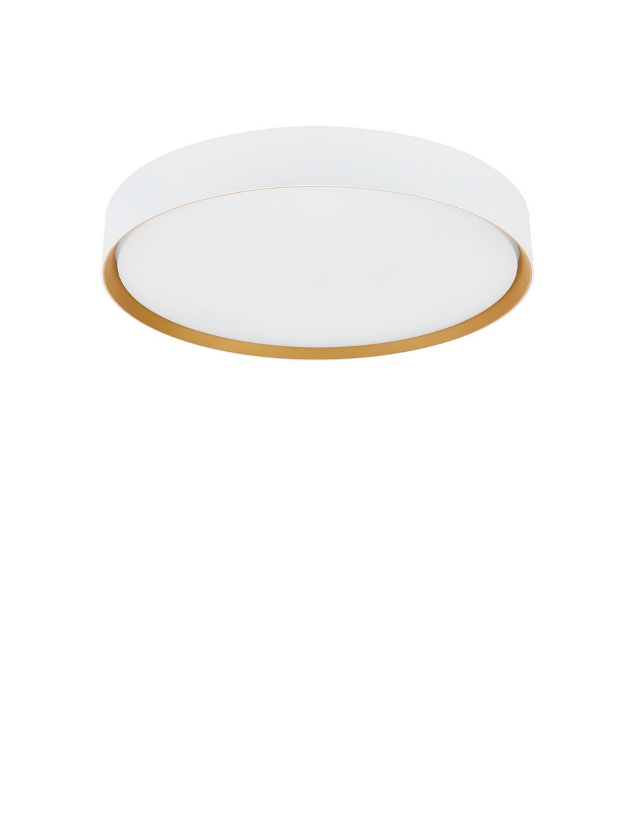 Lampa sufitowa / kinkiet skandynawska Luces Exclusivas EIBAR, biało-złota, LED 30 W, Ø 42,2 cm – LE62446
