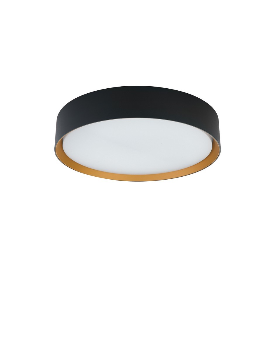 Lampa sufitowa / kinkiet industrialna Luces Exclusivas EIBAR, czarno-złota, LED 24 W, Ø 30,1 cm – LE62447